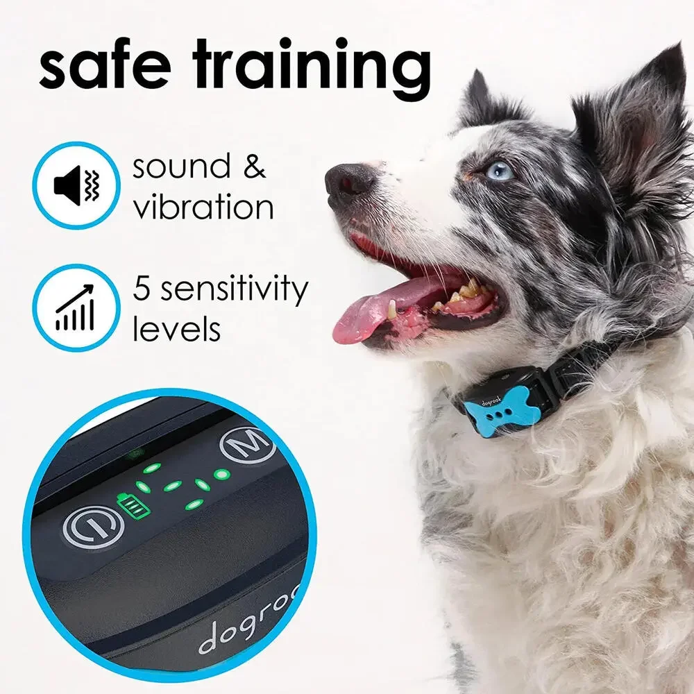 dogrook Rechargeable No Shock‎ Bark Collar with Vibration Modes